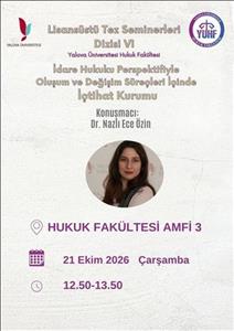 Lisansüstü Tez Seminerleri Dizisi VI
